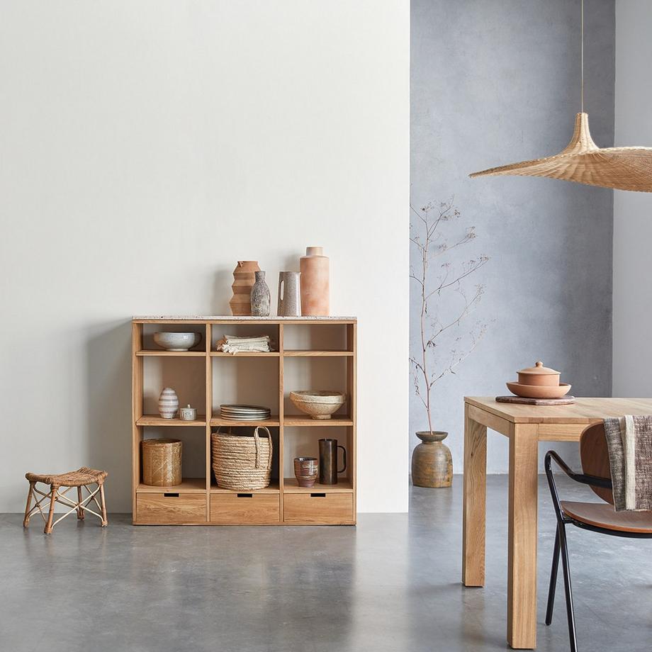 Tikamoon Consolle in rovere massello e battuto di terrazzo premium Pink Miho  