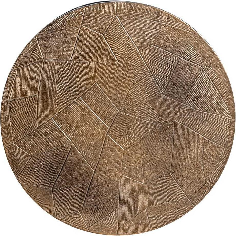 mutoni Tavolino Tulum oro nero 80x80 (set di 2)  