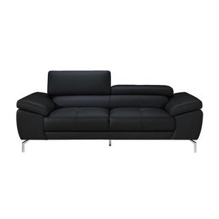 LINEA SOFA Divano 3 posti in pelle di bufalo nero GRETEL  