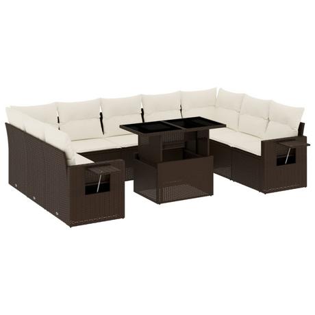 VidaXL set divano da giardino Polirattan  