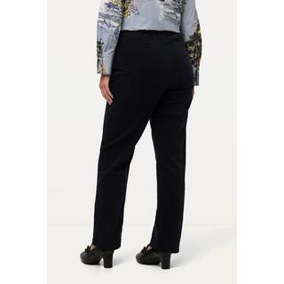 Ulla Popken  Pantalon en velours côtelé Mony, taille confortable, poches zippées 