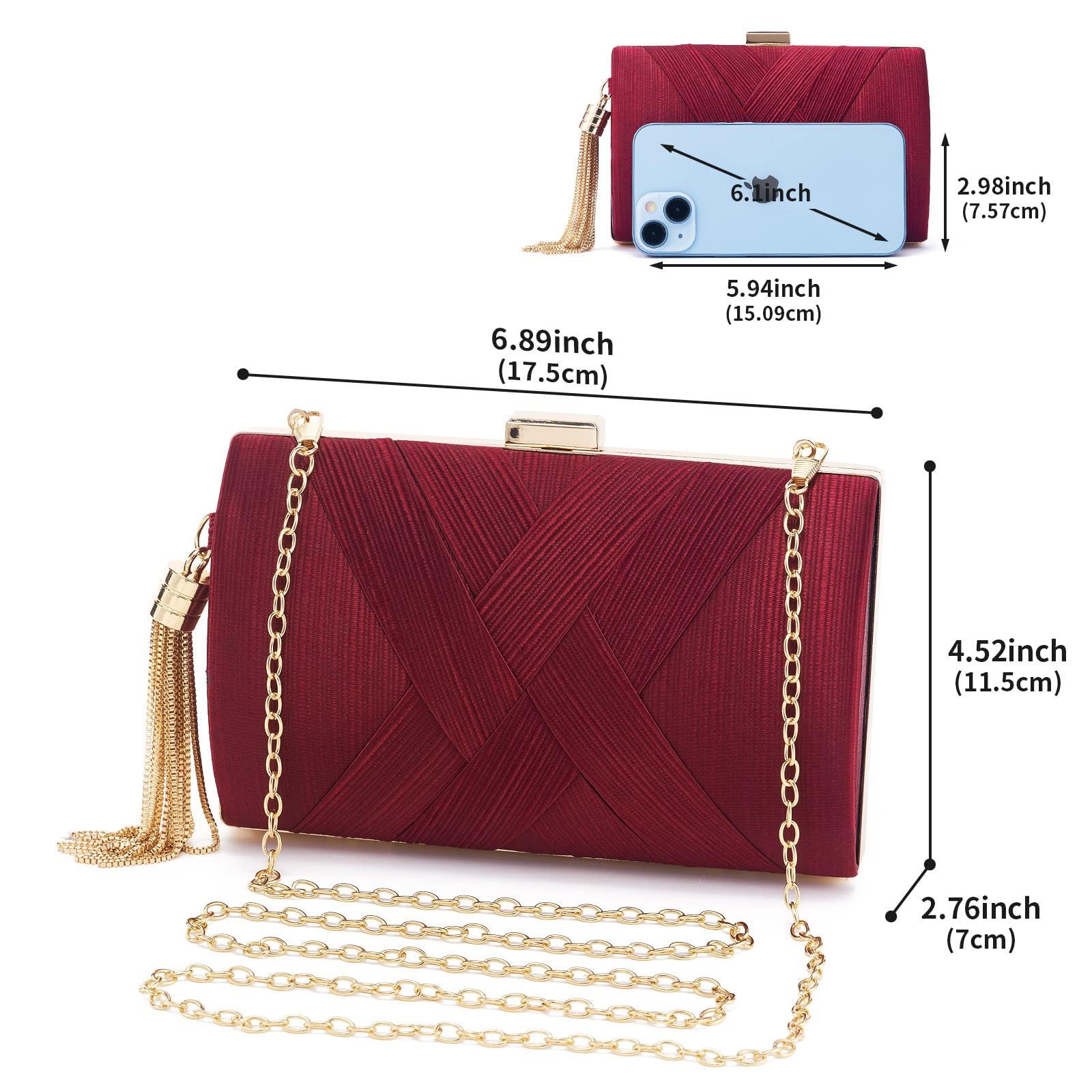 Only-bags.store Elegante Quasten Ketten Clutch Tasche  