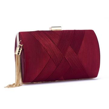 Clutch Abendtasche Fransen Elegante Kettentasche Clutch Bag