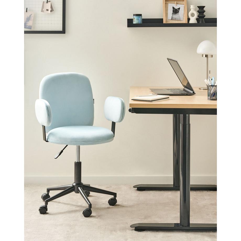 Beliani Chaise de bureau en Velours  MORAGA  