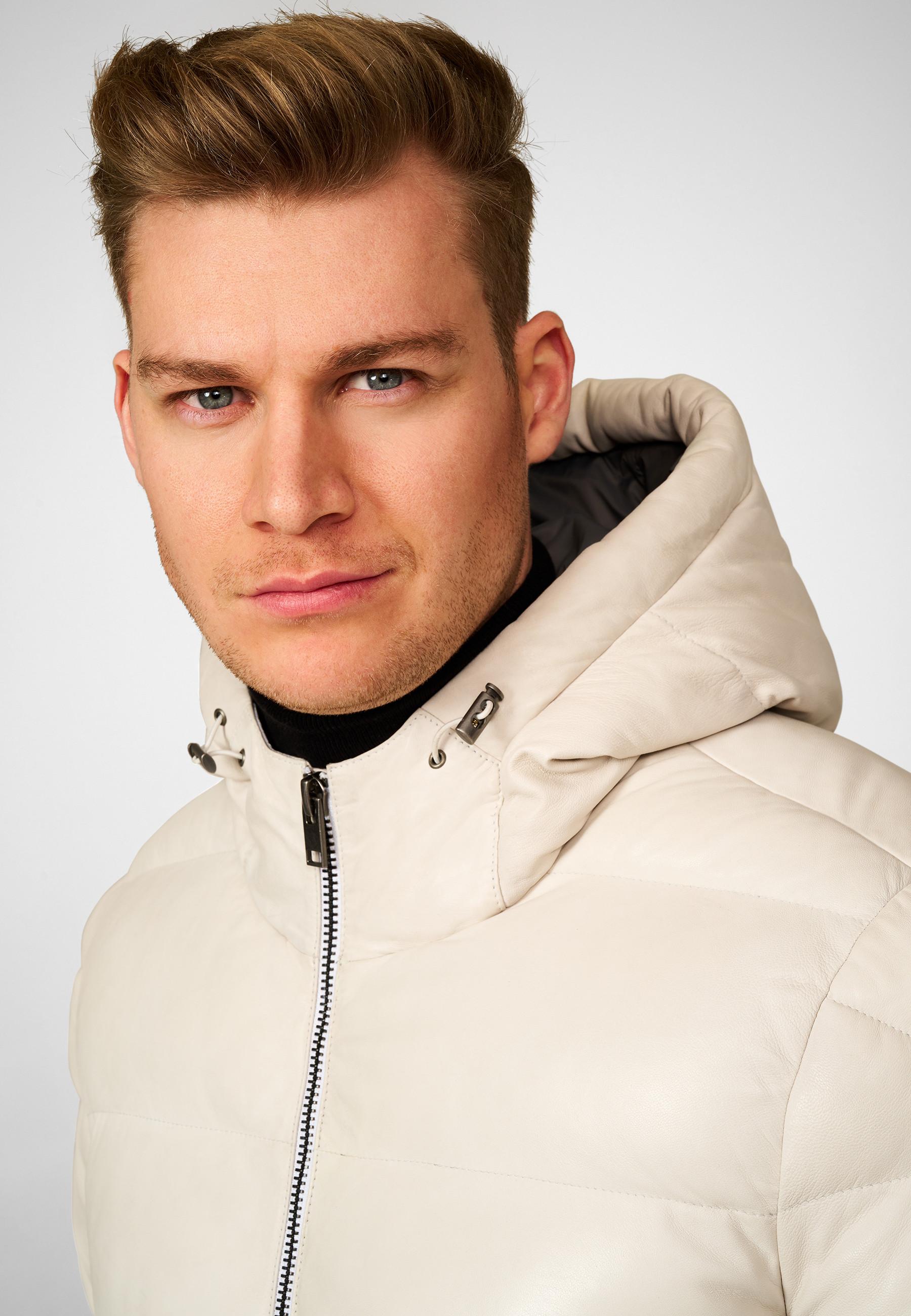 RICANO  Lederjacke Sean, Steppjacke mit Kapuze 