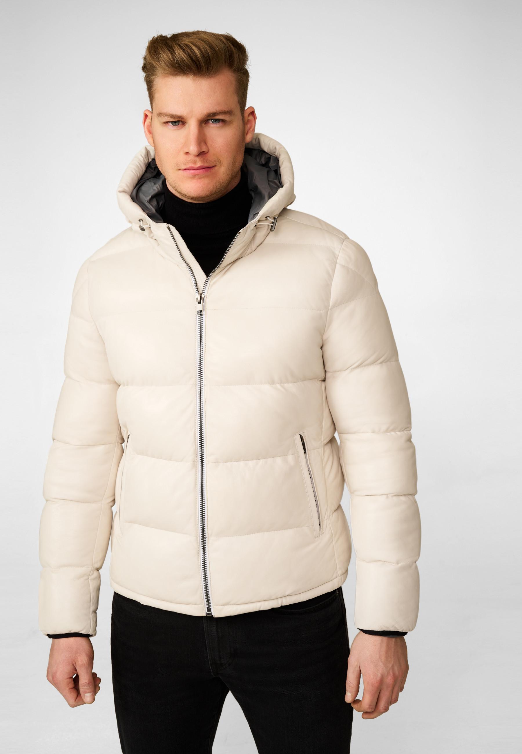 RICANO  Lederjacke Sean, Steppjacke mit Kapuze 