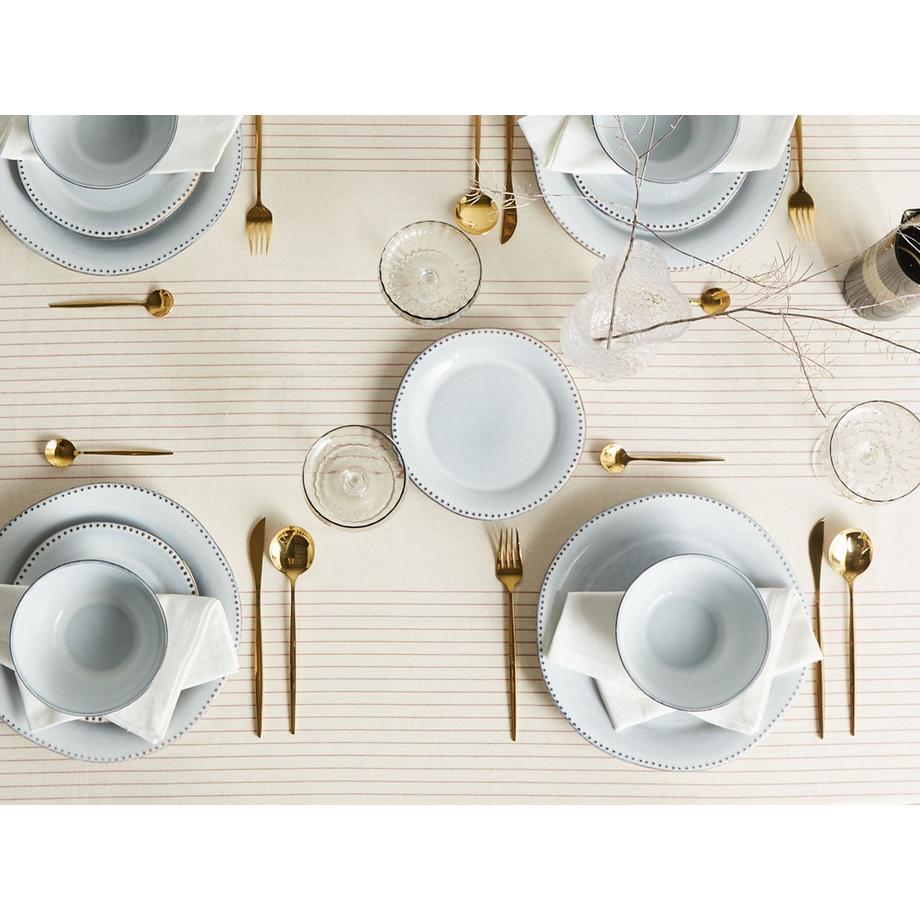 Beliani  Tafelservice 12-teilig aus Steinzeug  CHERVIL 