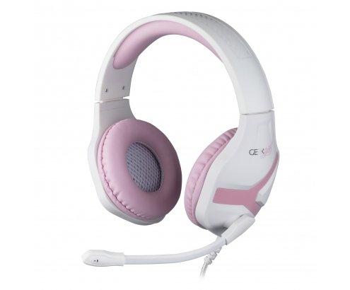 Image of KONIX Konix Geek Girl Crystal Kopfhörer Kabelgebunden Kopfband Gaming Pink, Weiß