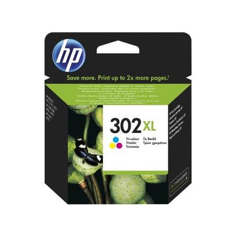 Hewlett-Packard  HP 302XL - 8 ml - Hohe Ergiebigkeit - Farbe (Cyan, Magenta, Gelb) - original - Tintenpatrone - für Deskjet 11XX, 21XX, 36XX; Envy 451X, 452X; Officejet 38XX, 46XX, 52XX 