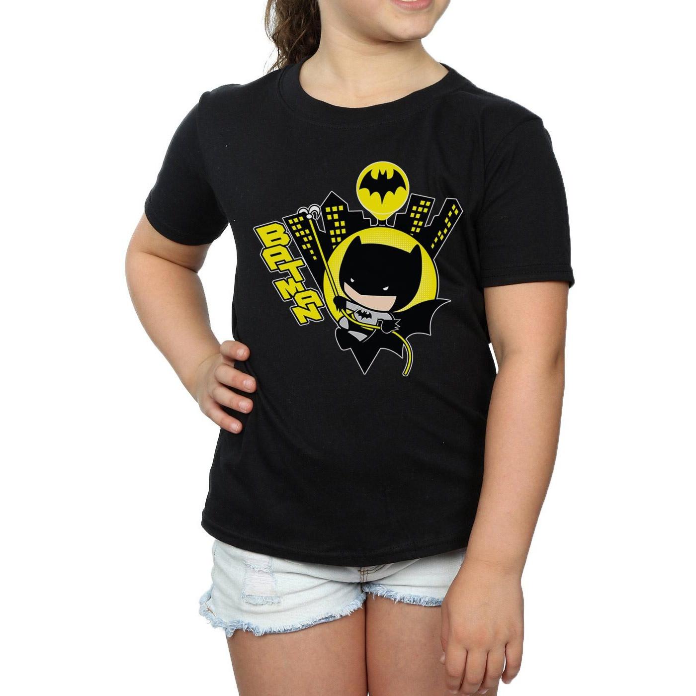 DC COMICS  Tshirt CHIBI BATMAN SWINGING 