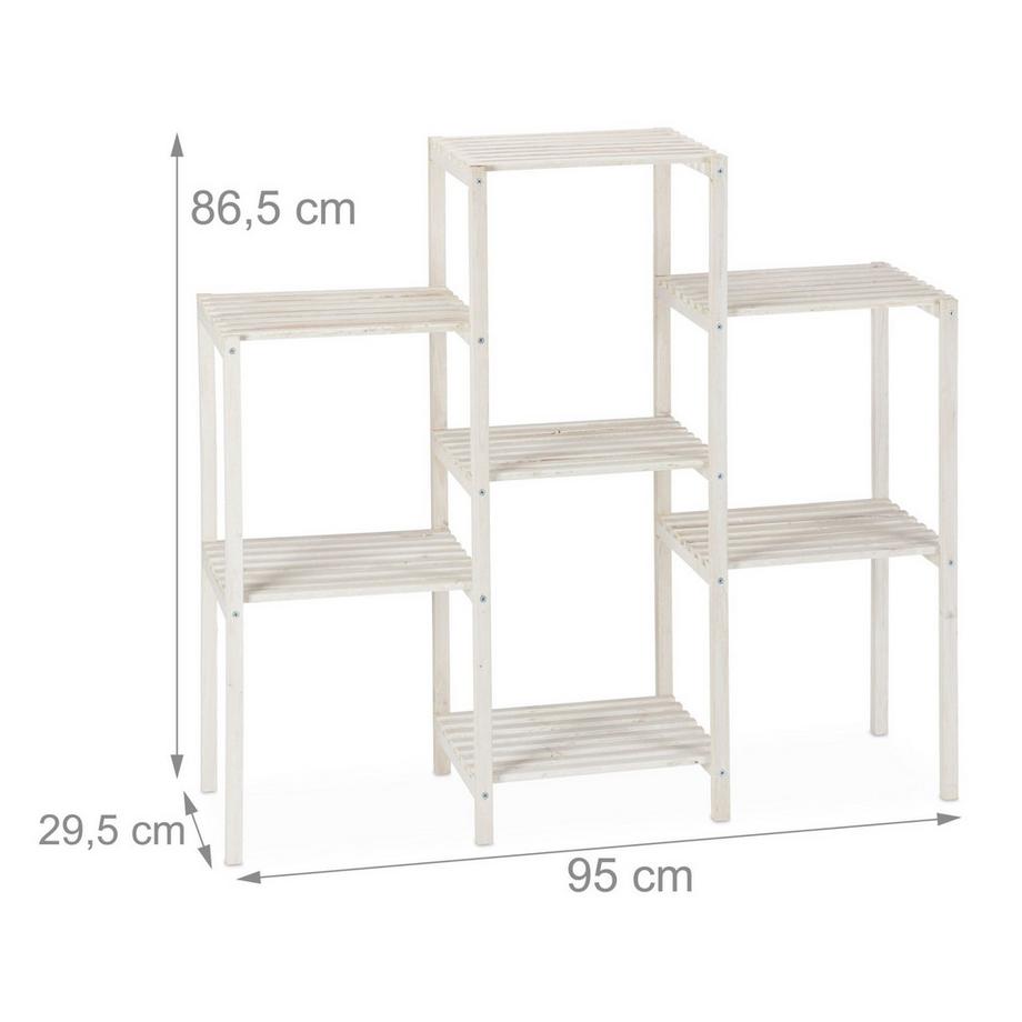 B2X Portafiori in legno bianco  
