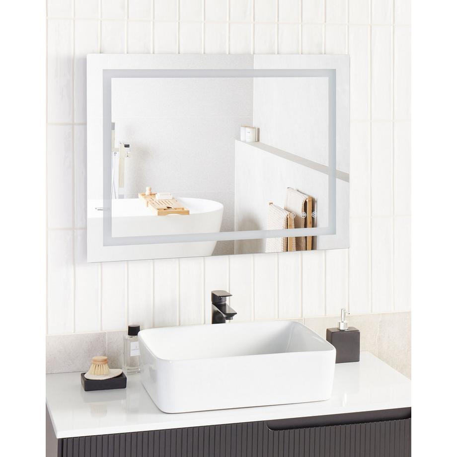 Beliani LED-Badezimmer-Spiegel aus Kunststoff Klassisch PRENOIS  