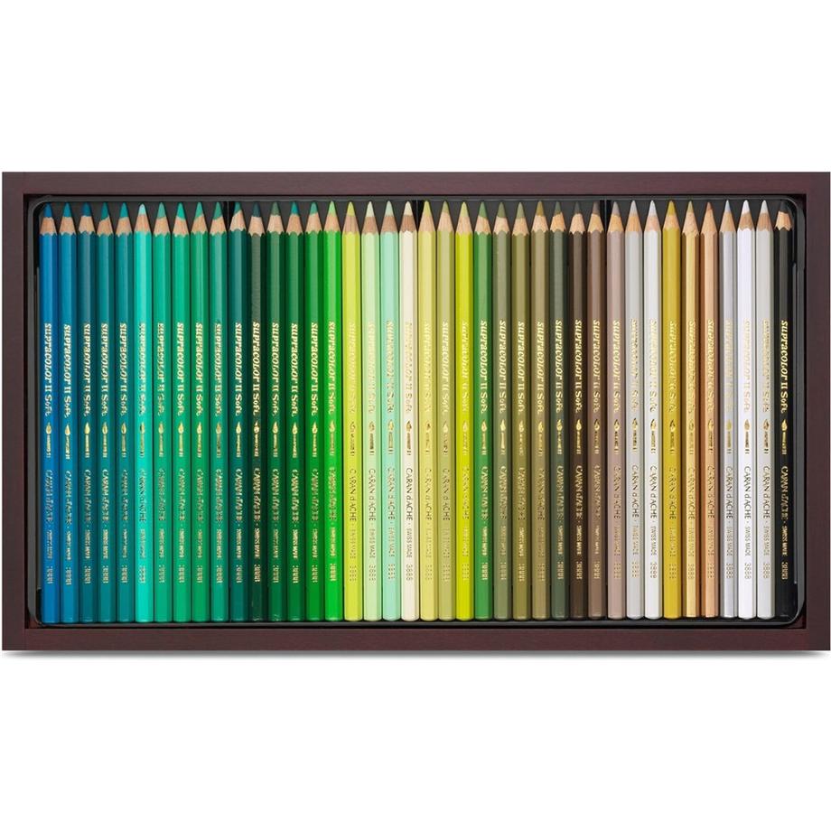 Caran d'Ache Holzkoffer Supracolor Soft Aquarelle 120 Stück  