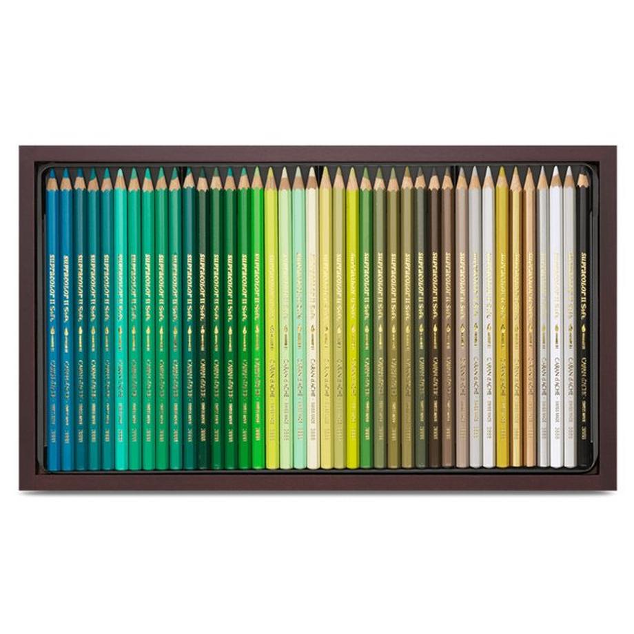 Caran d'Ache Holzkoffer Supracolor Soft Aquarelle 120 Stück  