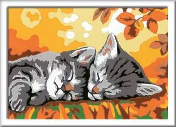 Ravensburger  Ravensburger CreArt Autumn Kitties Colore per kit di verniciatura in base ai numeri 