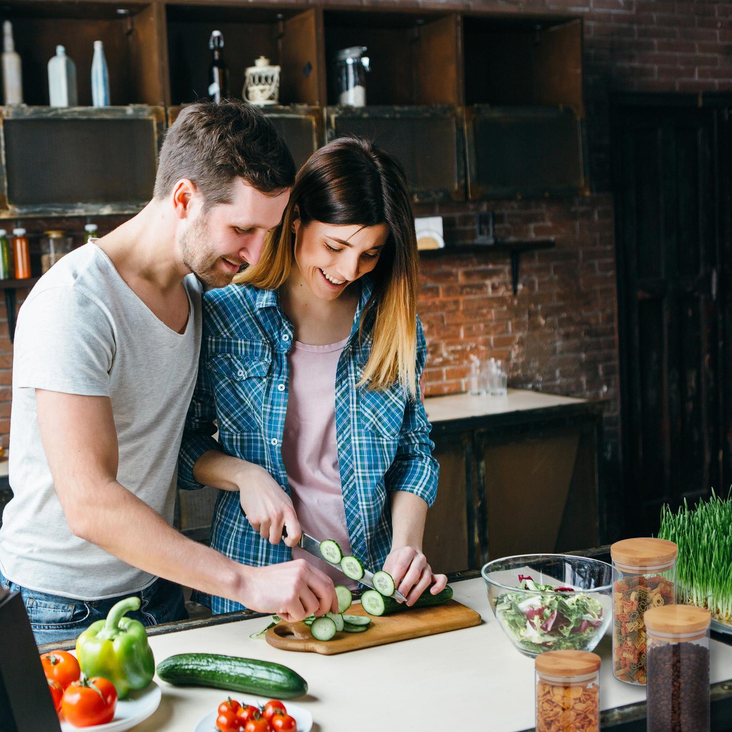 B2X 3 pezzi Barattoli conservazione 1000 ml  