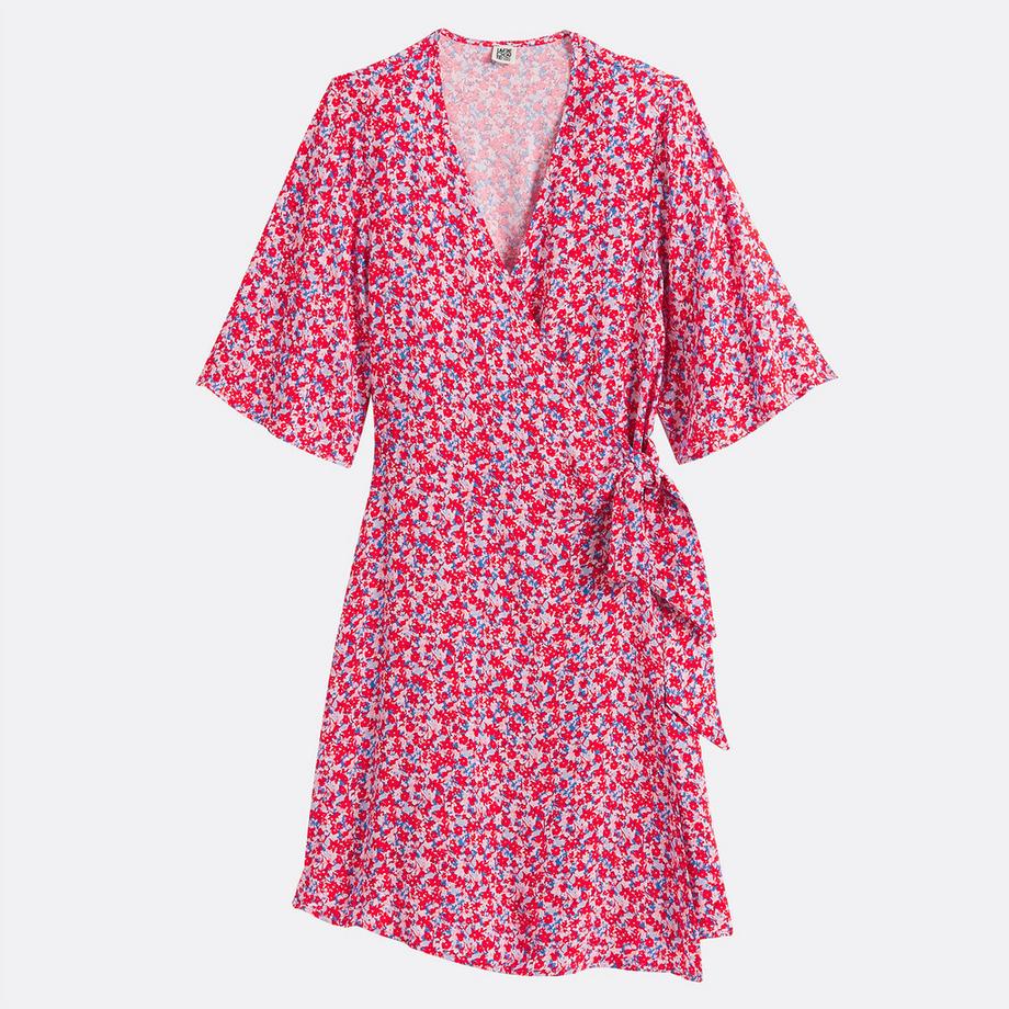 La Redoute Collections  Ausgestelltes Wickelkleid mit kurzen Ärmeln 