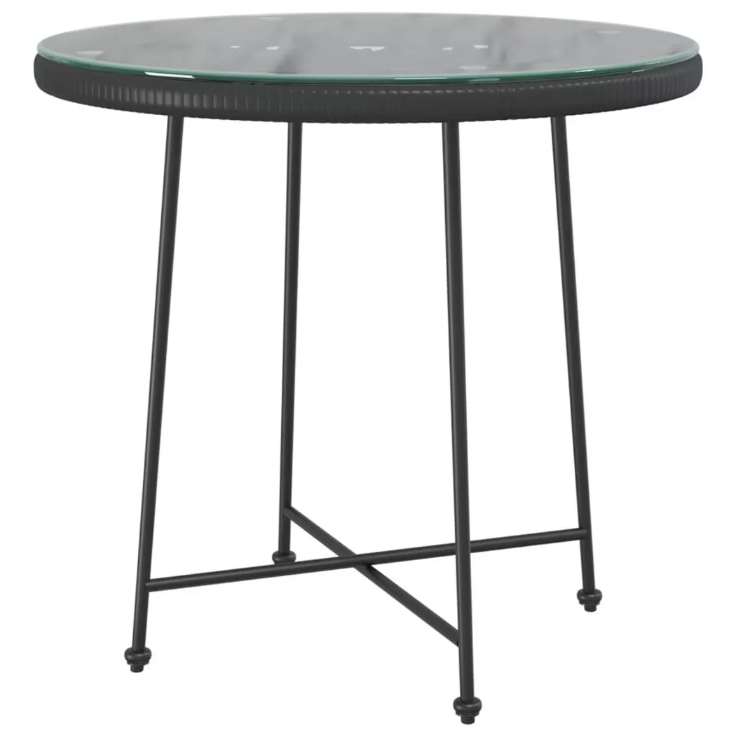 VidaXL - Table de salle à manger acier, One Size, Noir