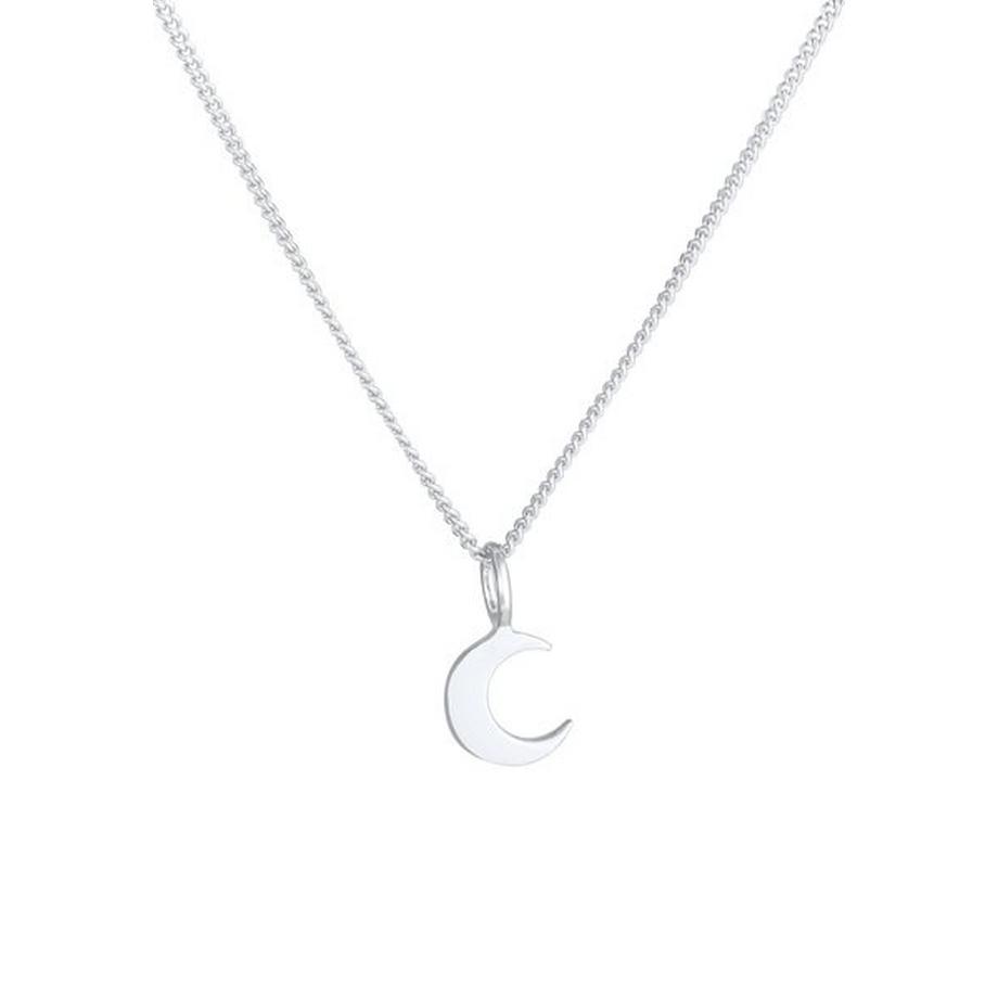 Elli  Halskette Mond Halbmond Astro Basic Panzerkette 