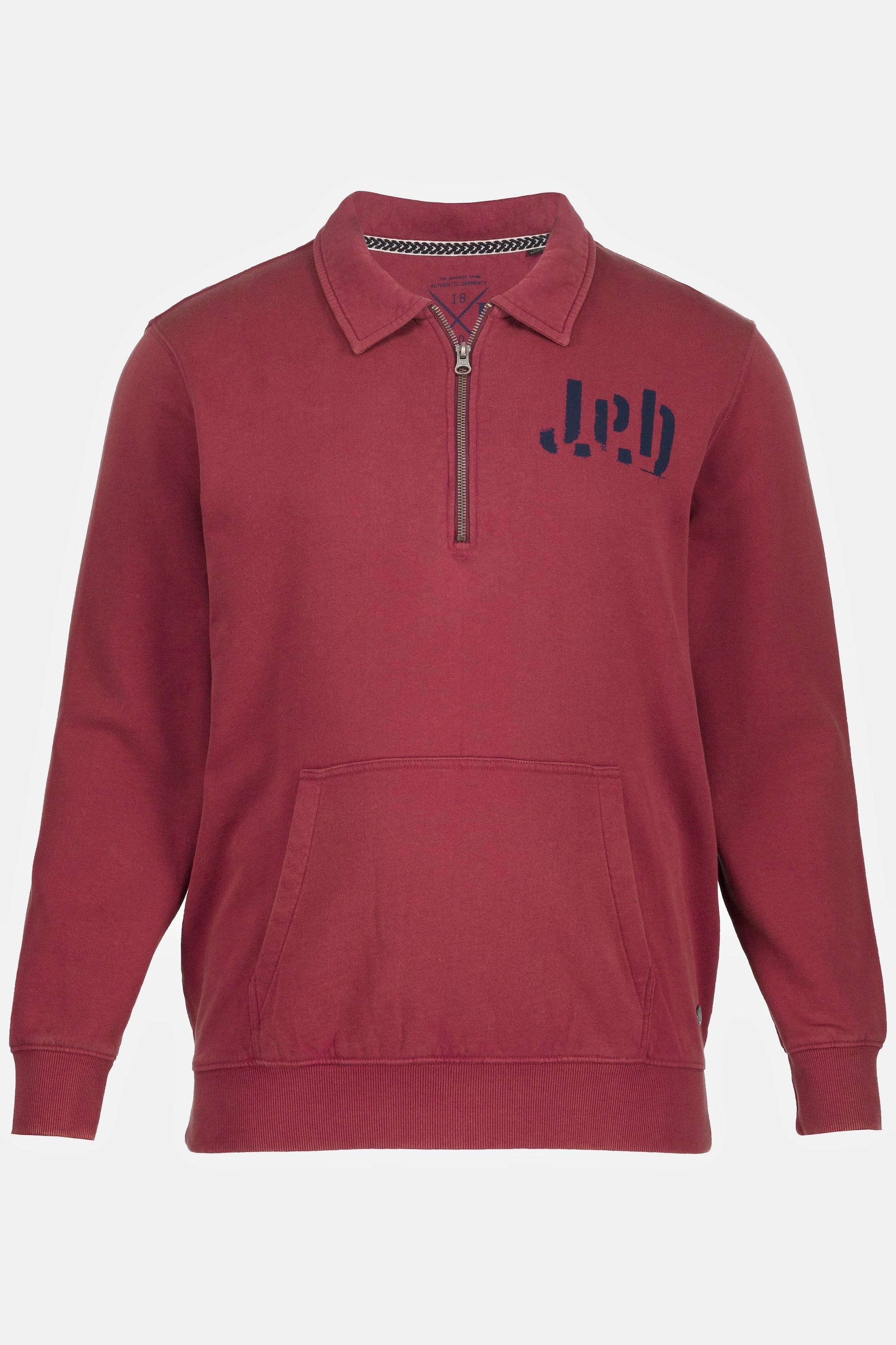 JP1880  Sweatshirt, Polokragen, Zipper 