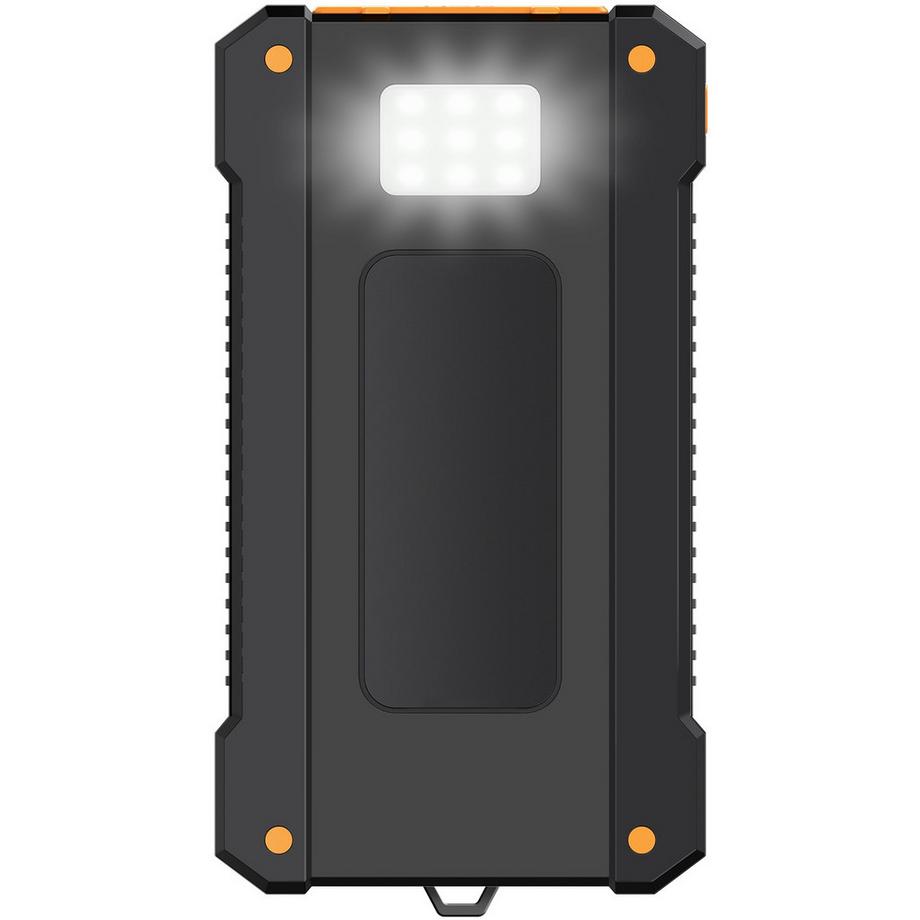 LogiLink  Solar Powerbank 10.000 mAh 2xUSB-A + USB-C Ein-/Ausgang 12 W 