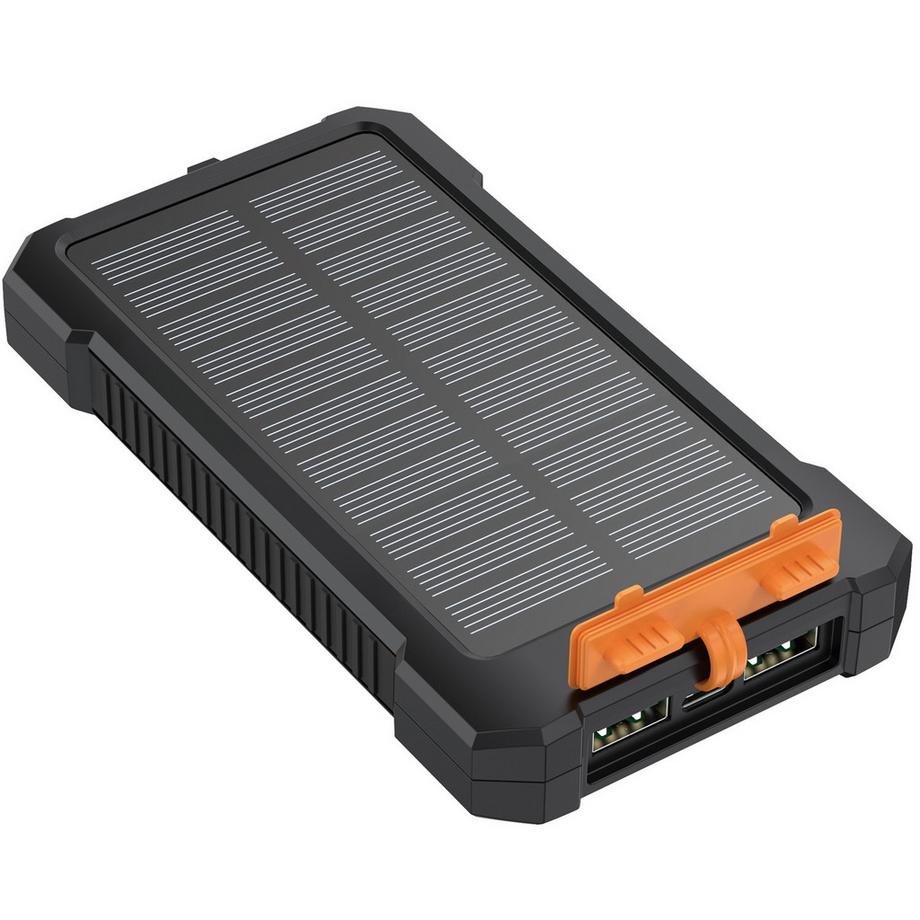 LogiLink  Solar Powerbank 10.000 mAh 2xUSB-A + USB-C Ein-/Ausgang 12 W 