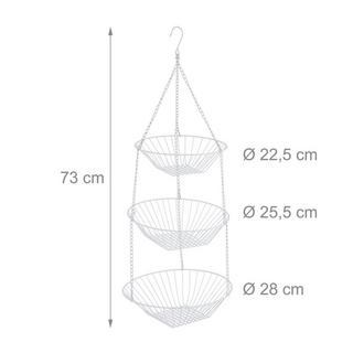 B2X Hängender Obstkorb in Weiß  