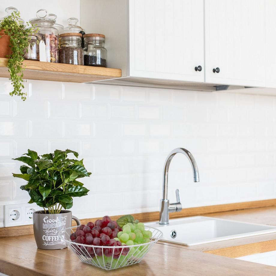 B2X Hängender Obstkorb in Weiß  