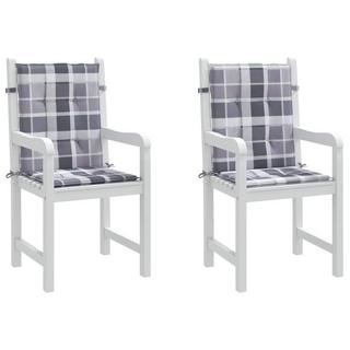 VidaXL Coussins de chaise de jardin 2 pcs Carreaux 100x50x3 cm  