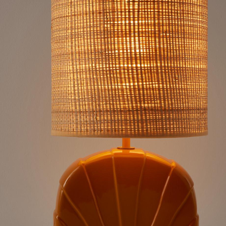 La Redoute Intérieurs Lampe à poser en céramique et raphia  