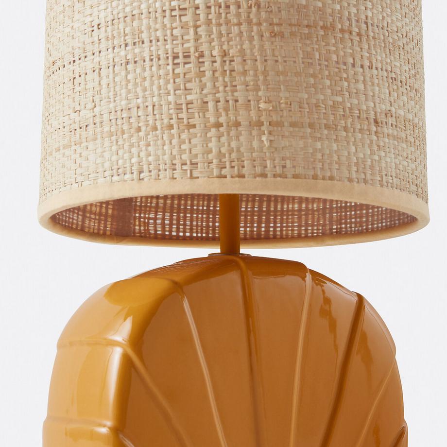 La Redoute Intérieurs Lampe à poser en céramique et raphia  