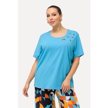 T-shirt con dettagli decorativi, scollo a girocollo e mezze maniche