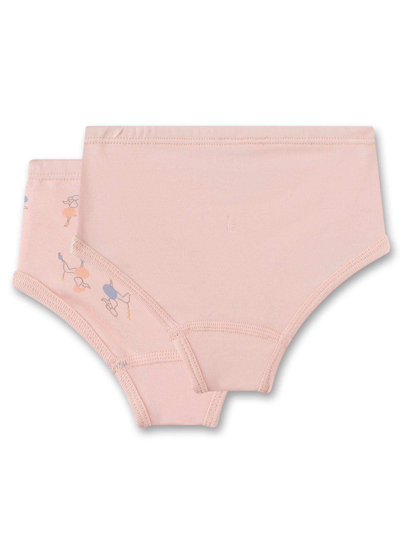 Sanetta  Mädchen-Hüftslip (Doppelpack) Rosa mit Pudeln 