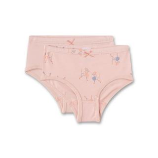 Sanetta  Mädchen-Hüftslip (Doppelpack) Rosa mit Pudeln 