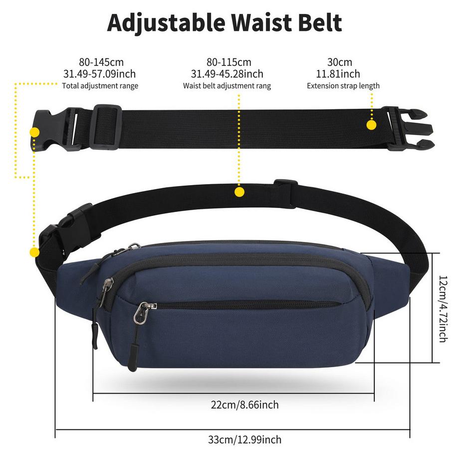 Only-bags.store Sac banane avec ceinture allongée Sac à bandoulière moderne  