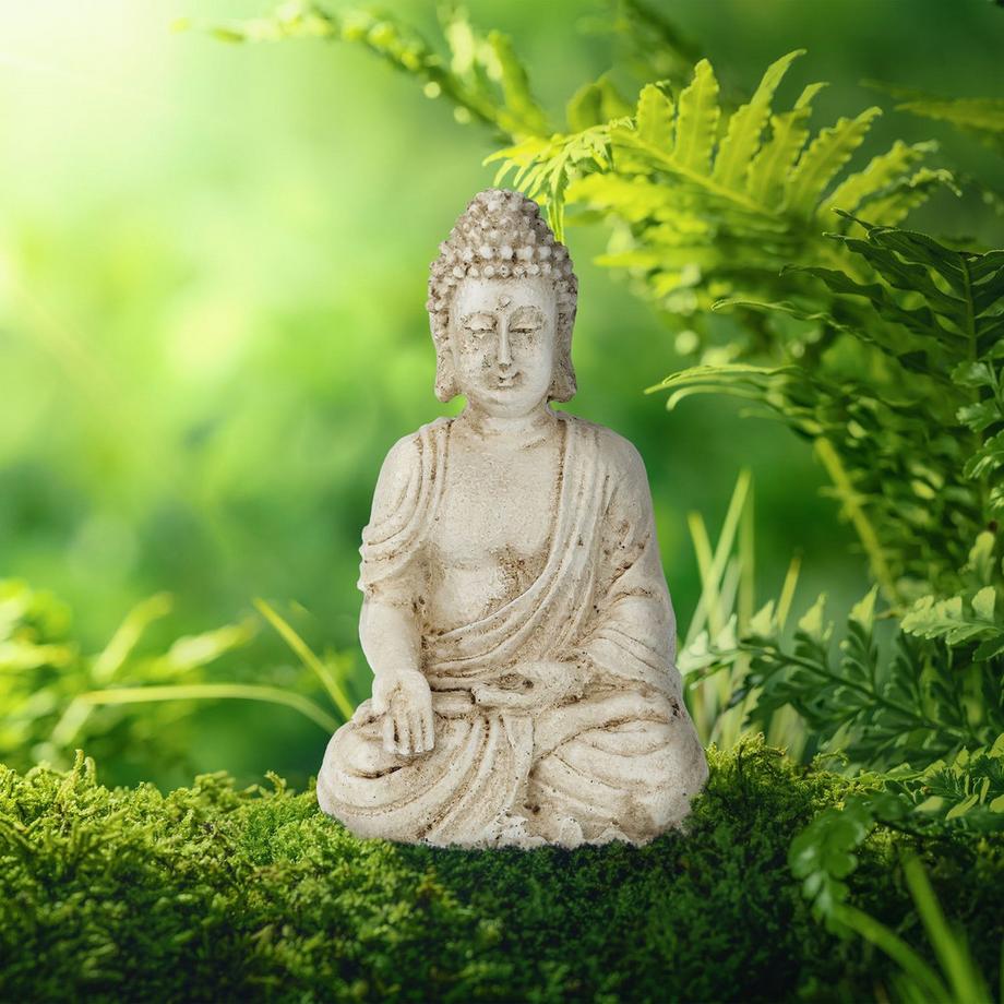 B2X  Sitzende Buddha Figur 17,5 cm 