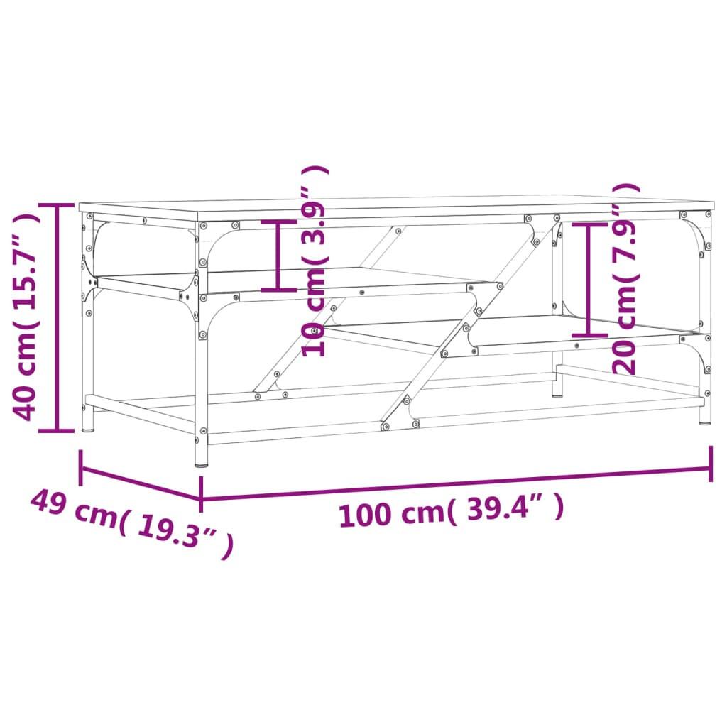 VidaXL Table basse bois d'ingénierie  