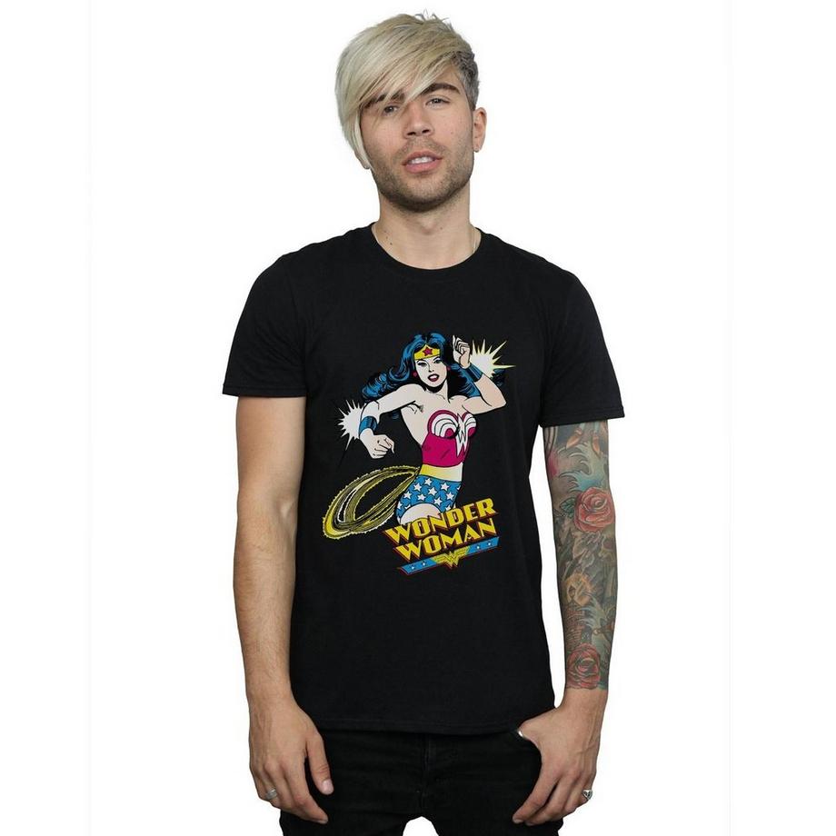 Wonder Woman Wonder Woman Lasso Logo Imprimé Graphique T-Shirt  