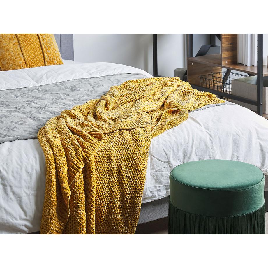 Beliani Haifa Coperta Morbida Moderna in Poliestere  