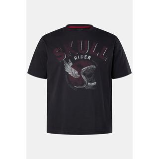 JP1880  T-shirt con mezze maniche, stampa sul petto e scollo a girocollo, fino alla tg. 8XL 