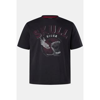 JP1880  T-shirt con mezze maniche, stampa sul petto e scollo a girocollo, fino alla tg. 8XL 