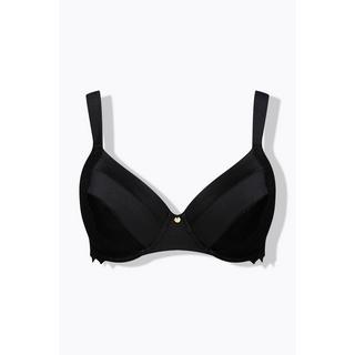 Ulla Popken  Reggiseno con ferretto, coppe morbide, raso, pizzo e coppa B-F 