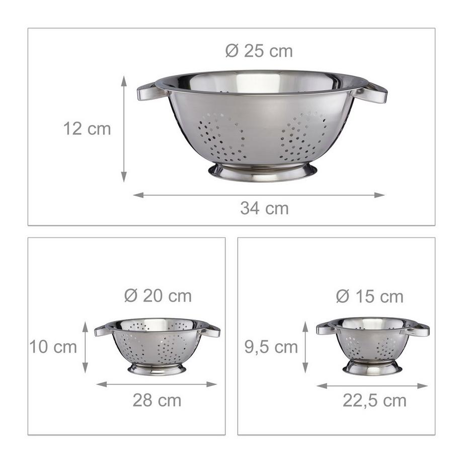 B2X Küchensieb 3er Set  