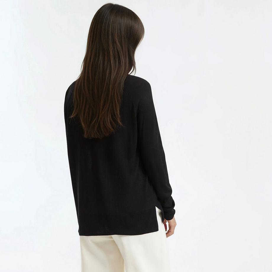 La Redoute Collections Feinstrick Pullover mit Rundhalsausschnitt  