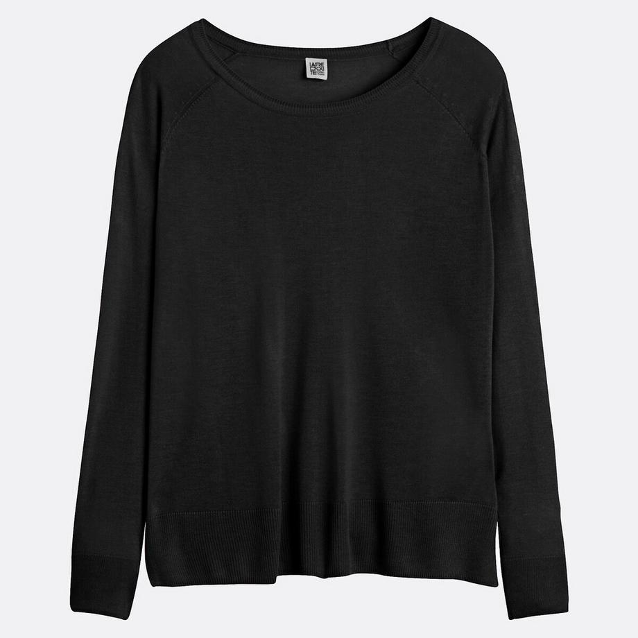 La Redoute Collections Feinstrick Pullover mit Rundhalsausschnitt  