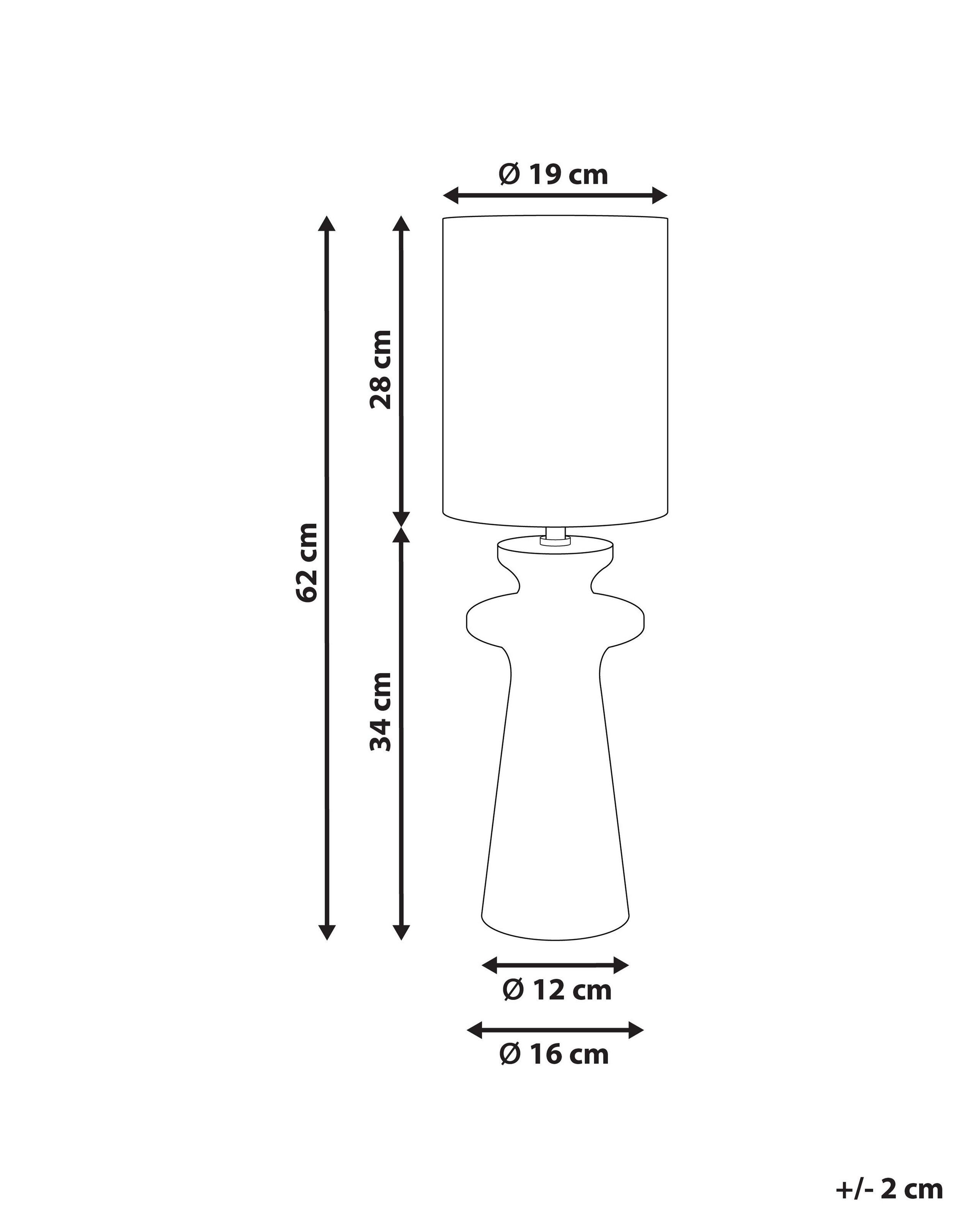 Beliani Lampe à poser en Daim synthétique Moderne OTEROS  