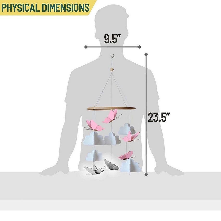 Activity-board  Mobiles Baby-Windspiel, mobile Babybett-Glocke Holz 