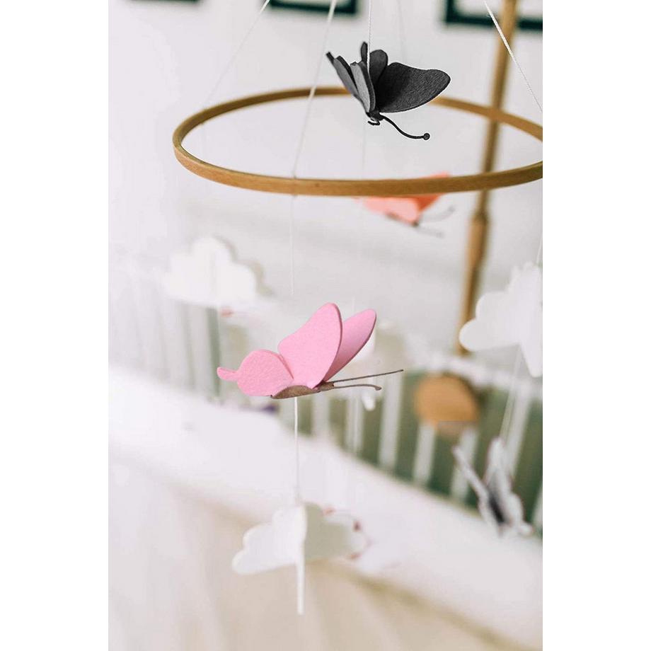 Activity-board  Mobiles Baby-Windspiel, mobile Babybett-Glocke Holz 