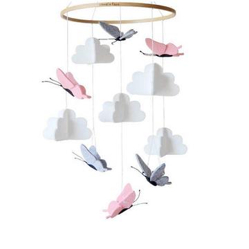 Carillon mobile pour bébé, cloche mobile pour lit de bébé en bois