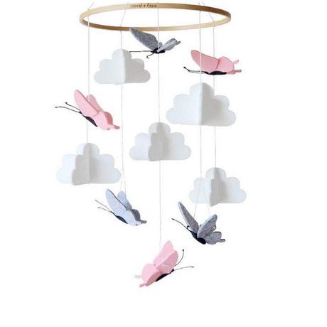 Activity-board  Carillon mobile pour bébé, cloche mobile pour lit de bébé en bois 